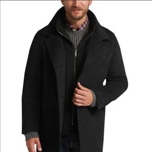 Pronto Uomo Black Tic Classic Fit Car Coat